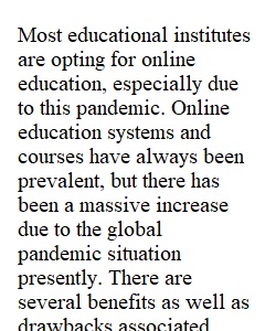 Discussion Online Education : Values and Assumptions